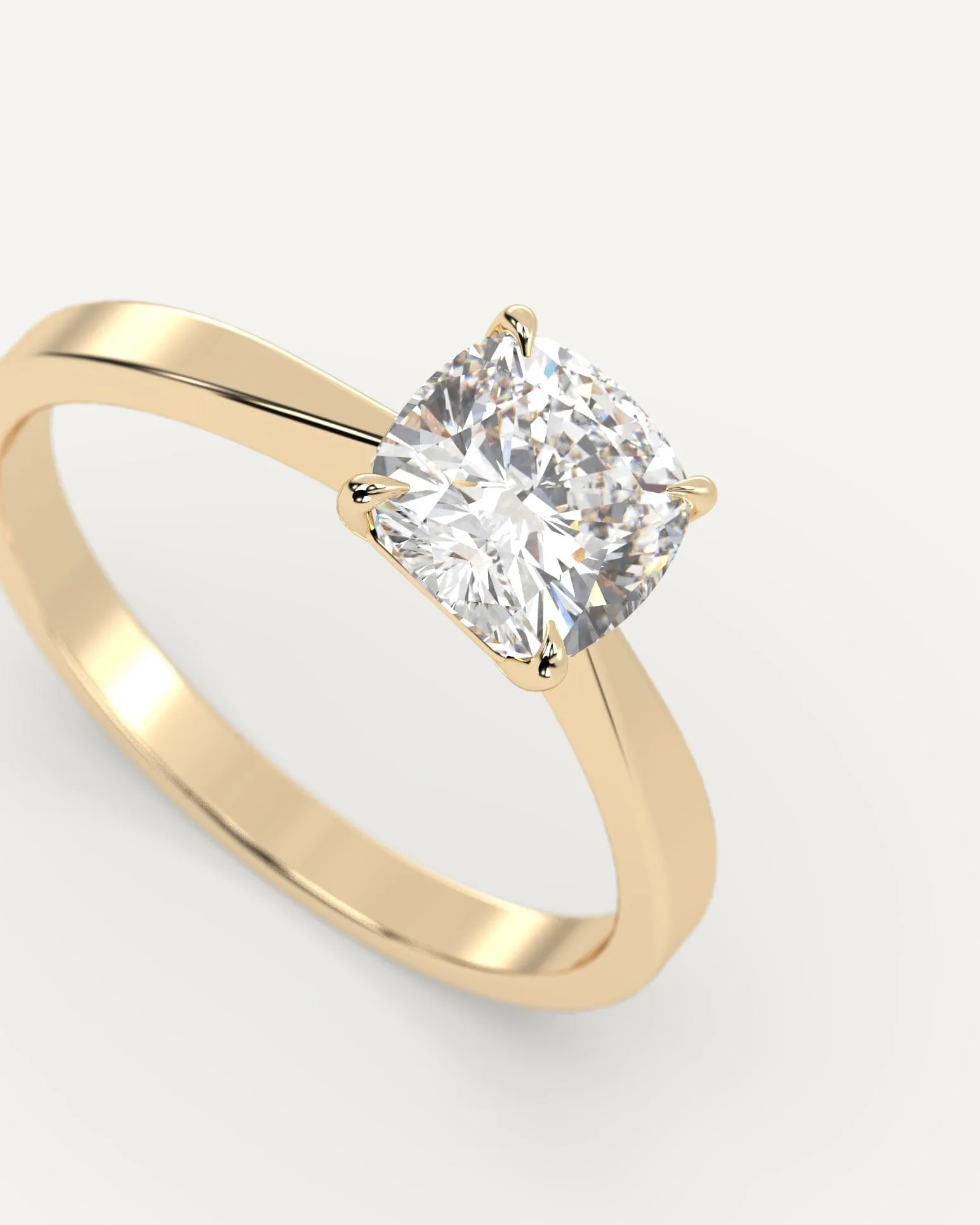 1 carat Cushion Cut Diamond Ring