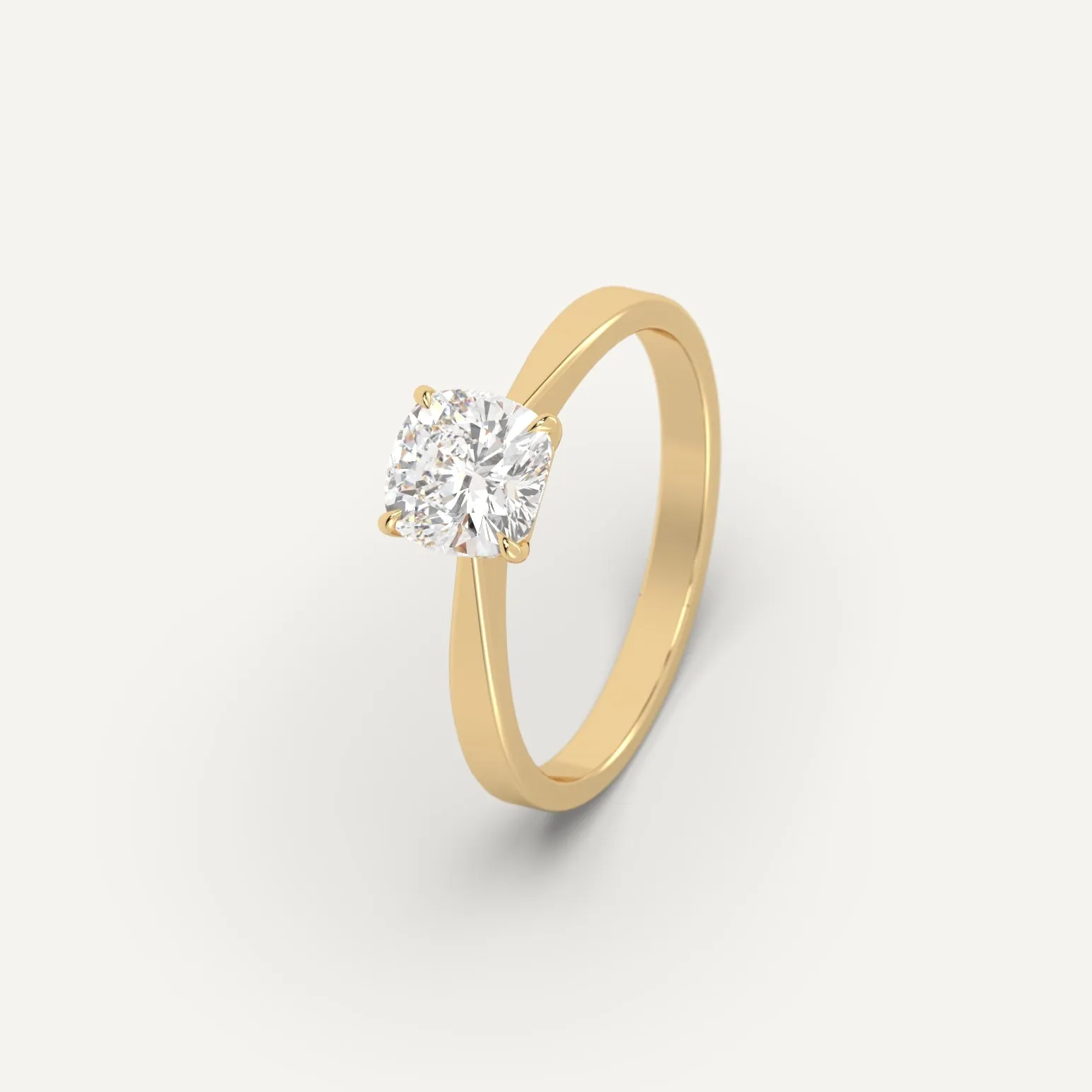 1 carat Cushion Cut Diamond Ring