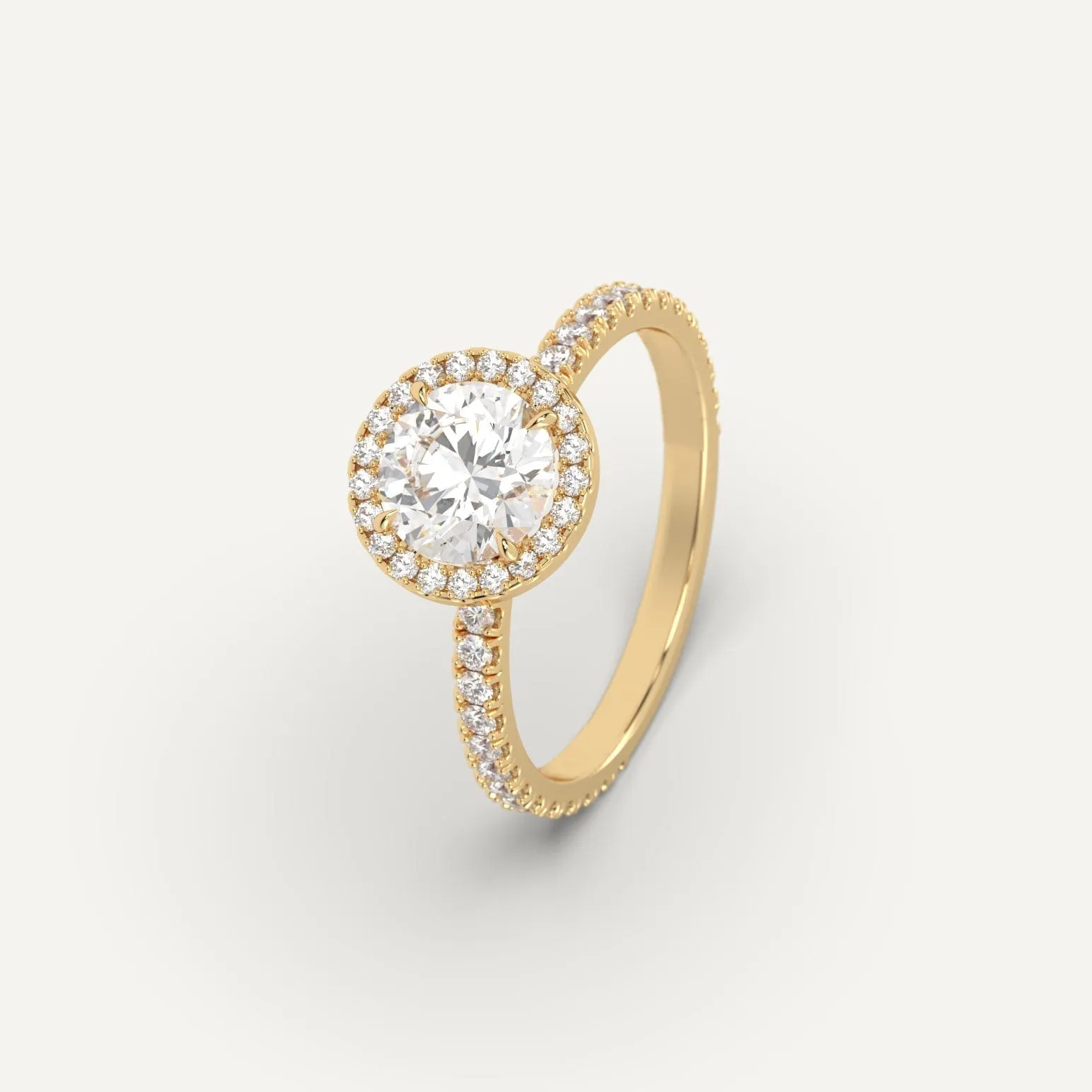 1 carat Round Cut Diamond Ring