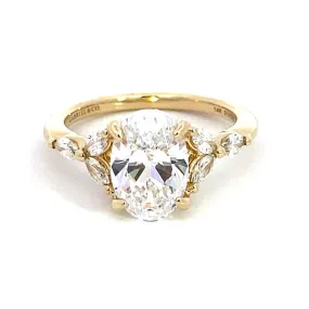 14K Yellow Gold 'Adella' Split Shank Diamond Engagement Ring