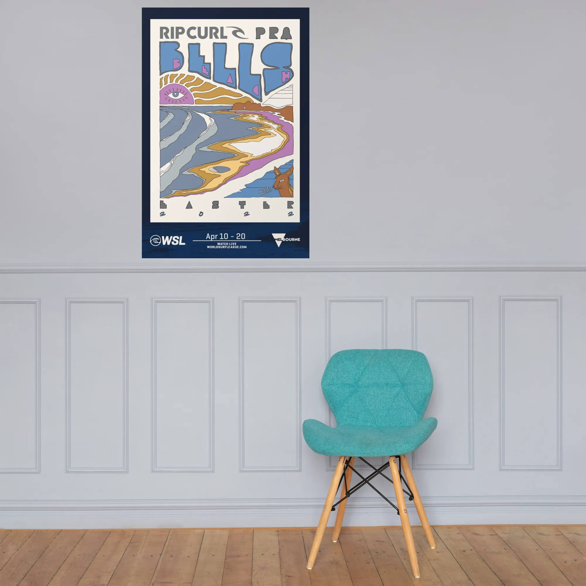 2022 Rip Curl Pro Bells Beach Official Poster (Unframed)