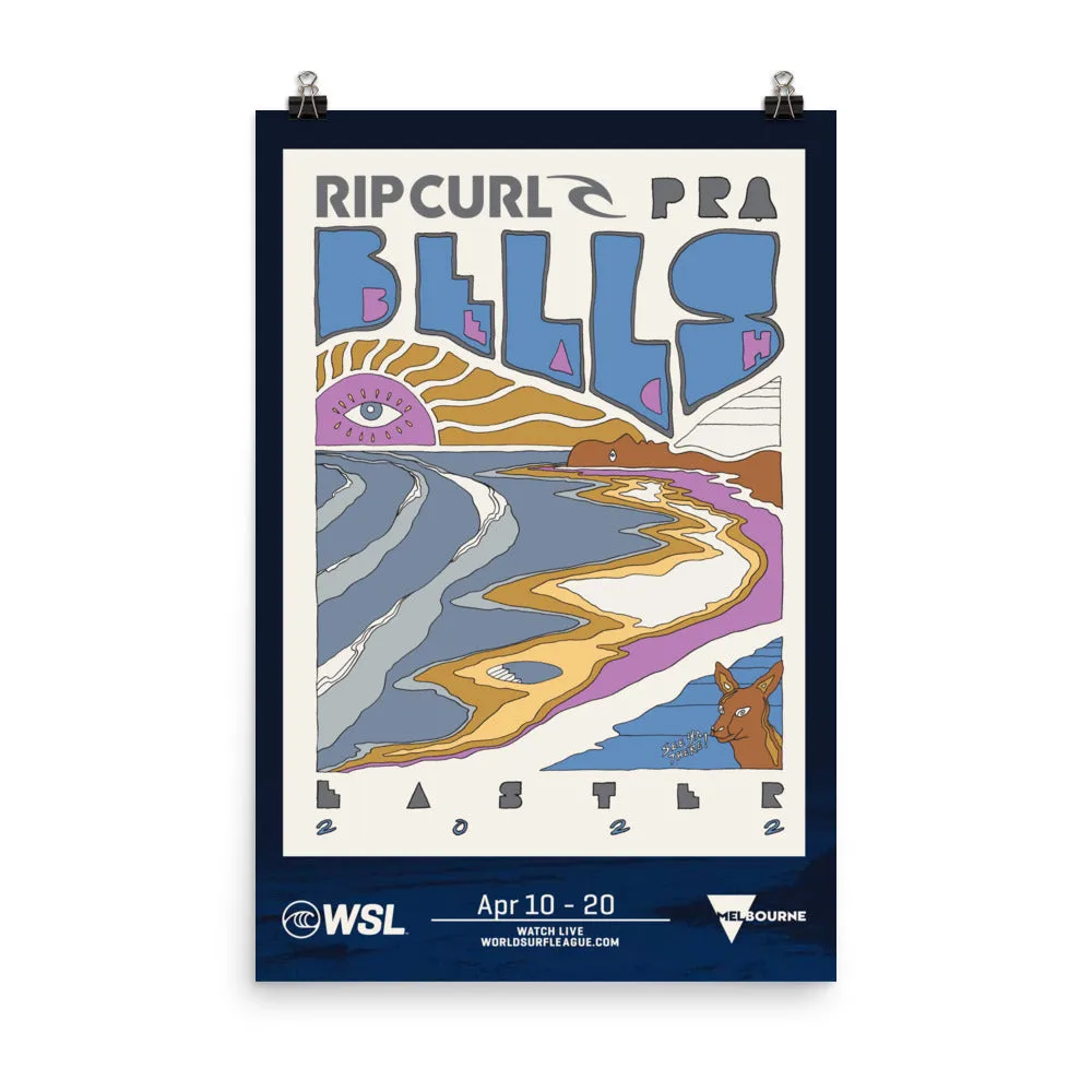 2022 Rip Curl Pro Bells Beach Official Poster (Unframed)