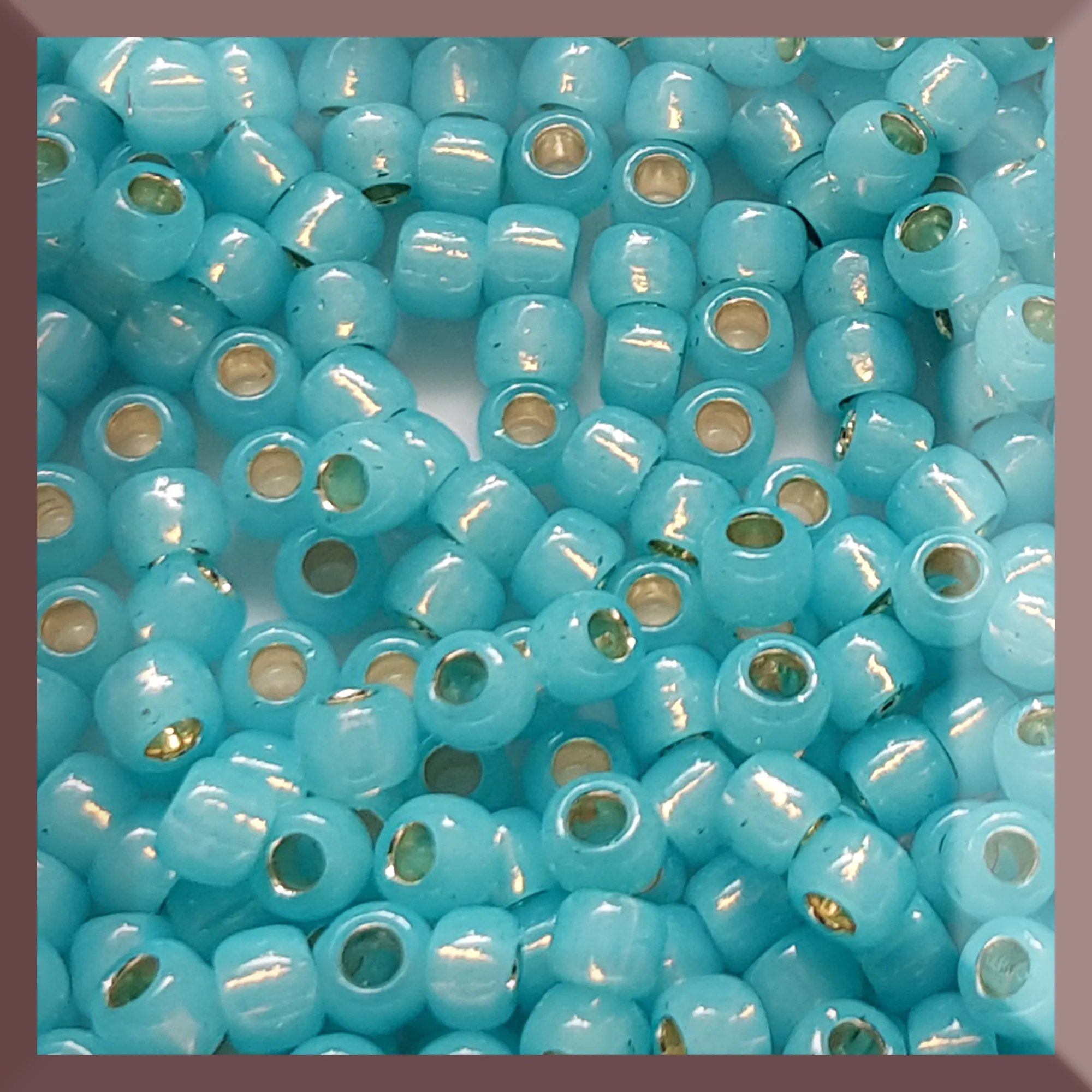 6/0 TR-2117 Milky Aqua Silver Lined 10g/30g Round Toho Seed Beads - Beading Supply