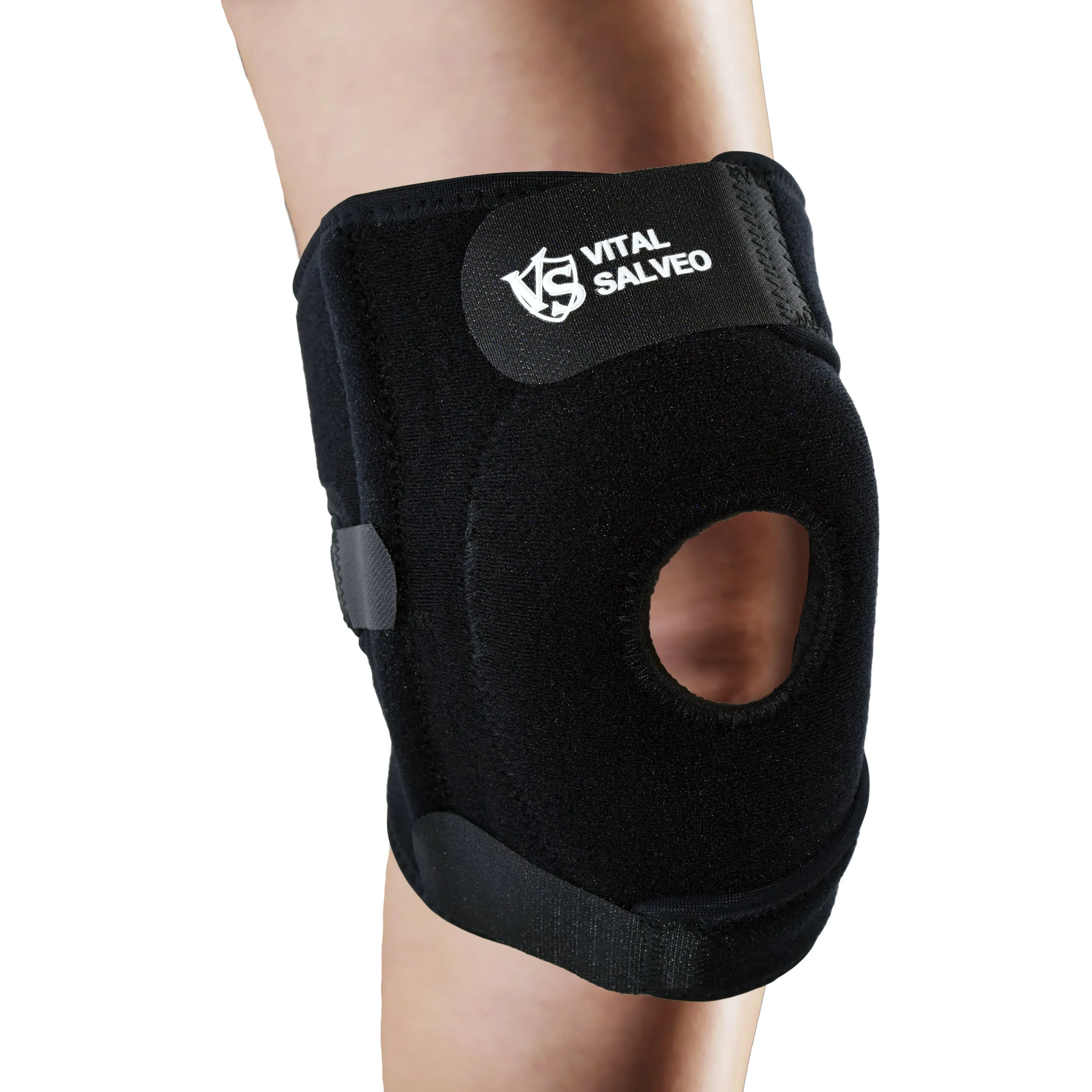 7.5" Adjustable Strengthen Open Patella Knee Support/S-Pro Pad