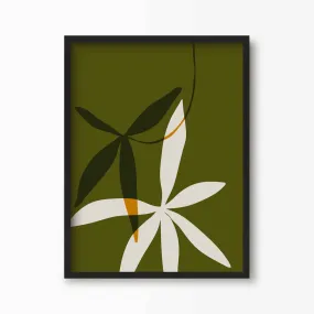 Abstract Hanging Flowers Print