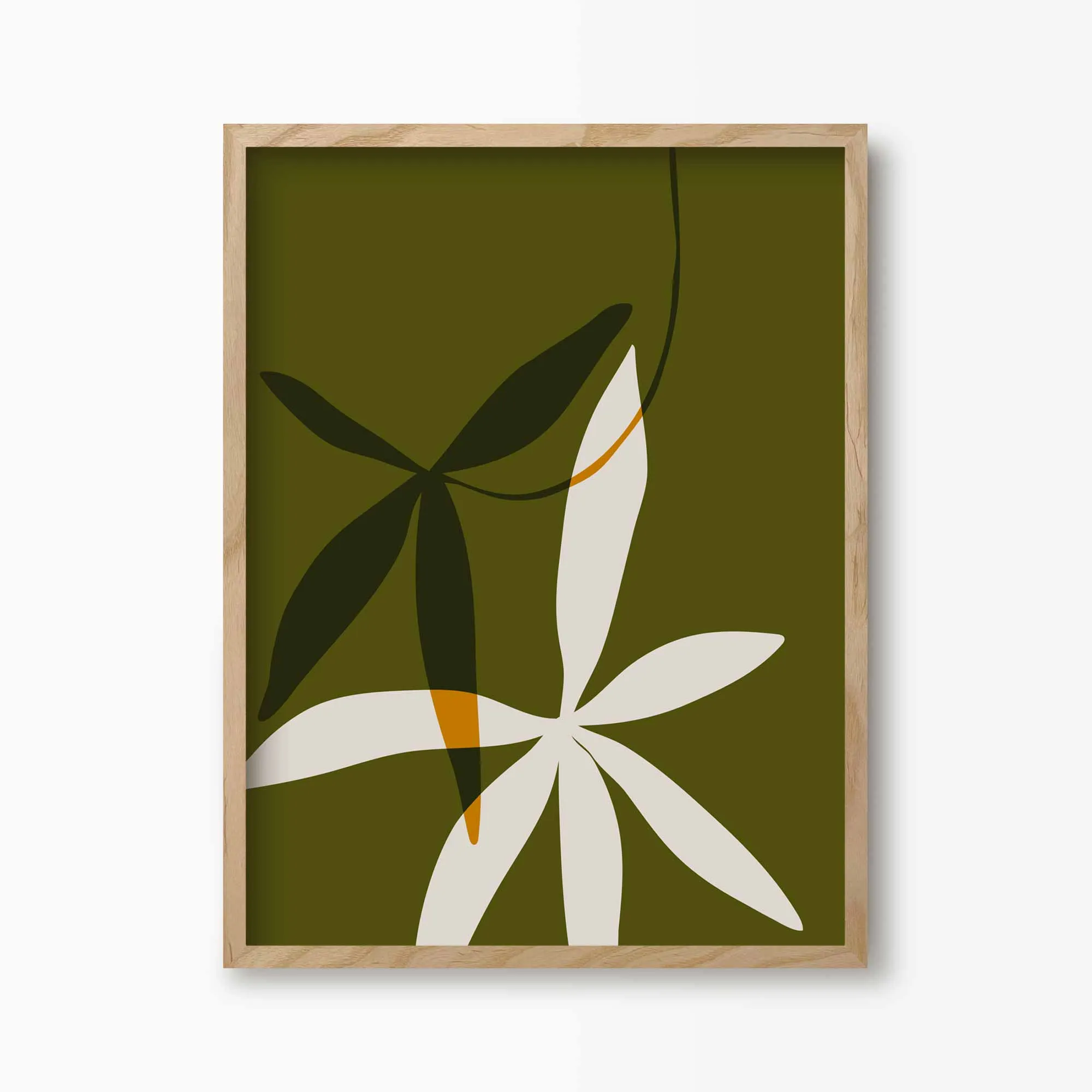 Abstract Hanging Flowers Print