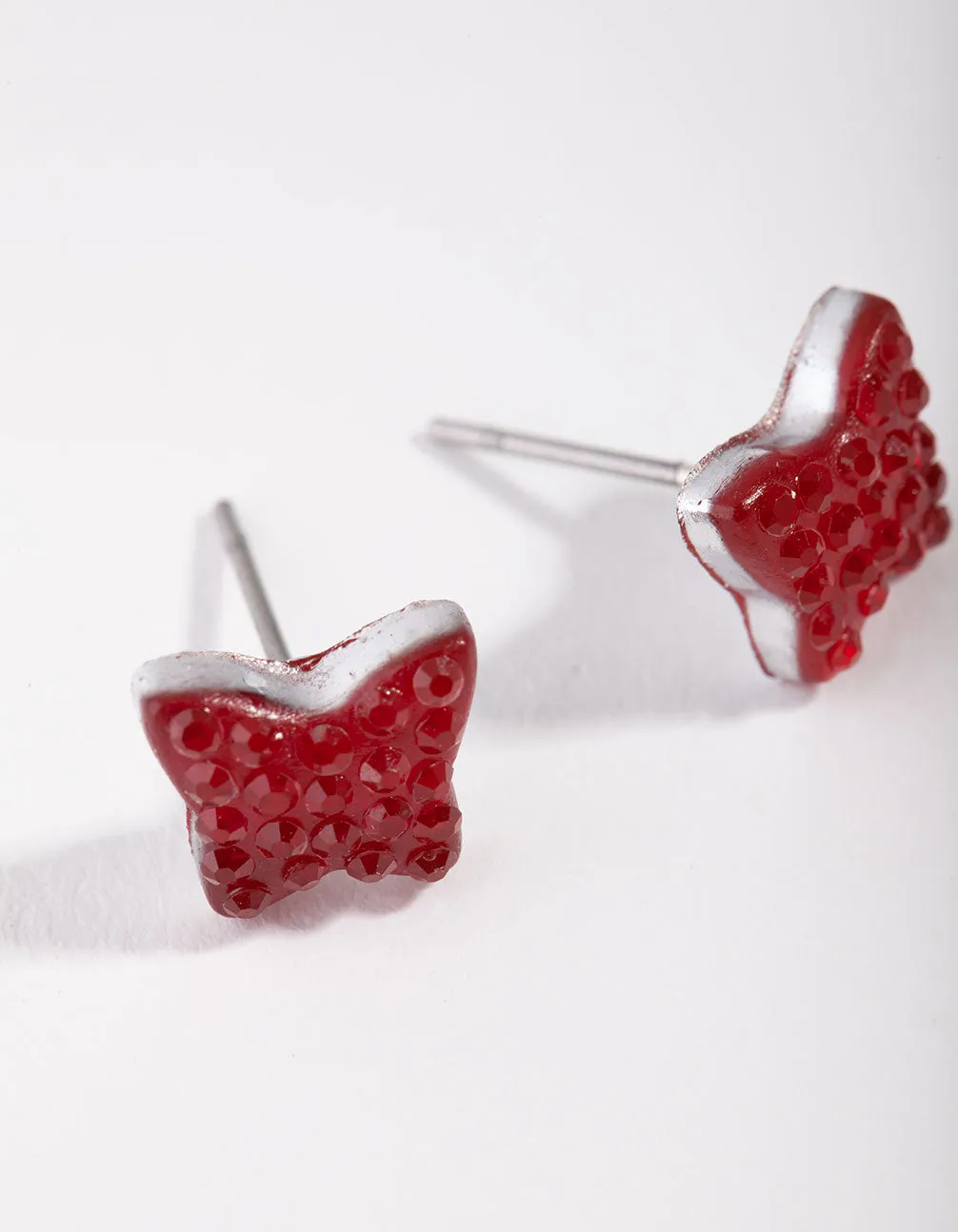 Acrylic Mini Butterfly Stud Earrings