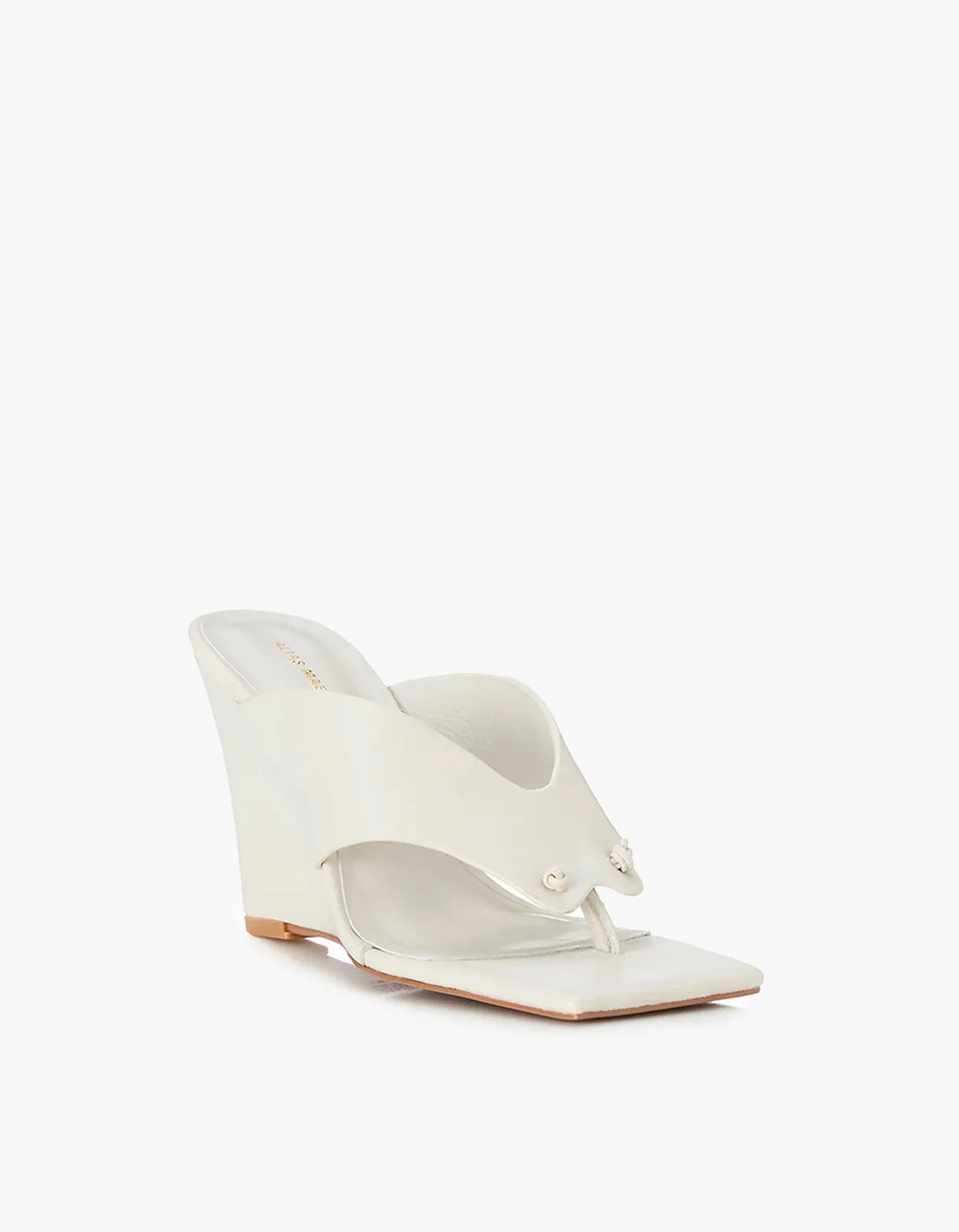 Aisha Heel - Bone Leather