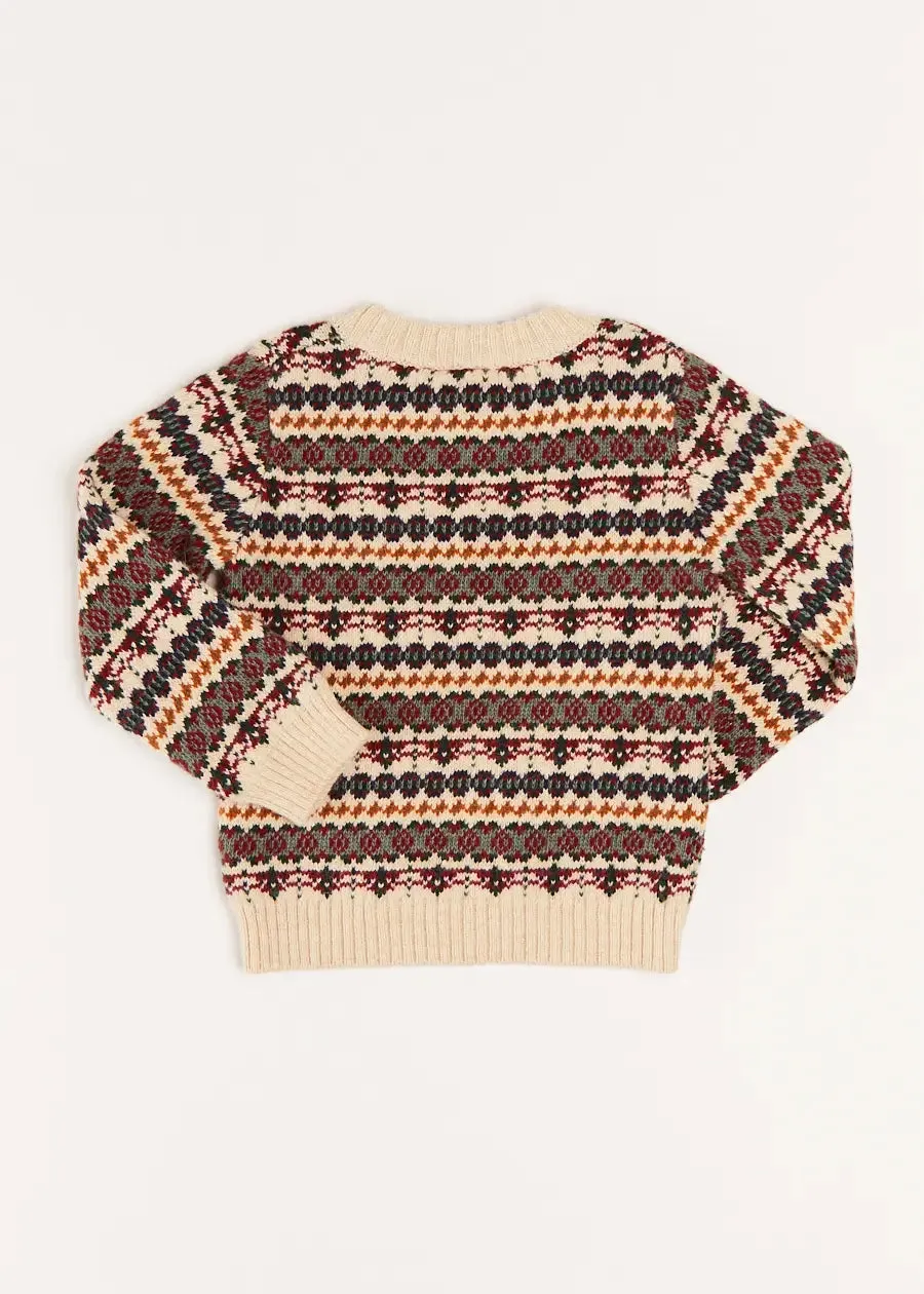 All Over Fair Isle Jumper in Camel (4-10yrs)