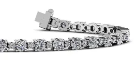 Alternating Diamond  Tennis Bracelet with 7.86 ct.(finished) 2.2mm, 4mm