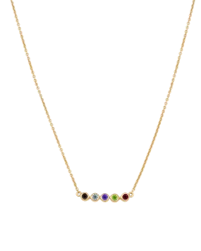 Bauble Birthstone Necklace - 14K Yellow Gold