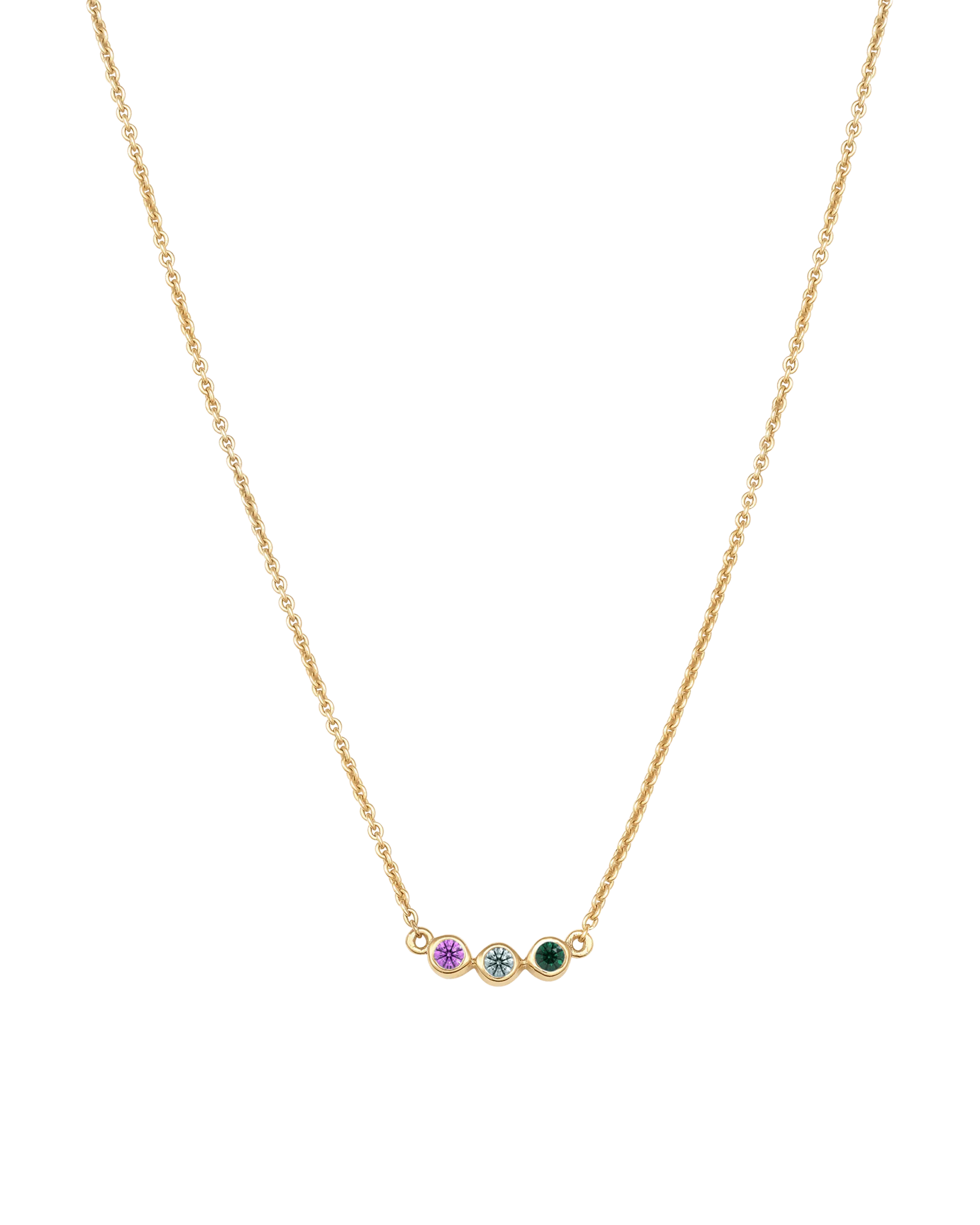 Bauble Birthstone Necklace - 14K Yellow Gold