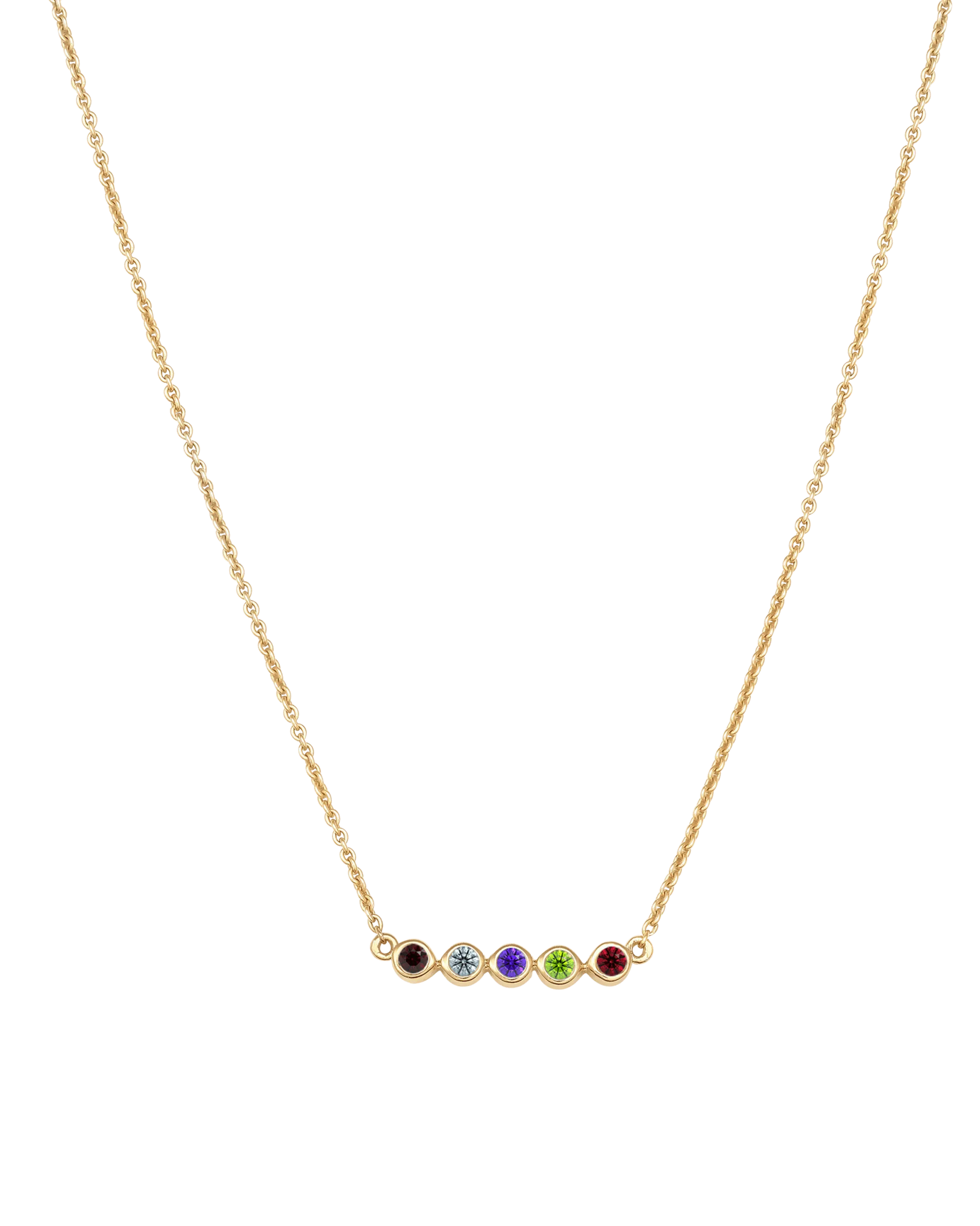 Bauble Birthstone Necklace - 14K Yellow Gold