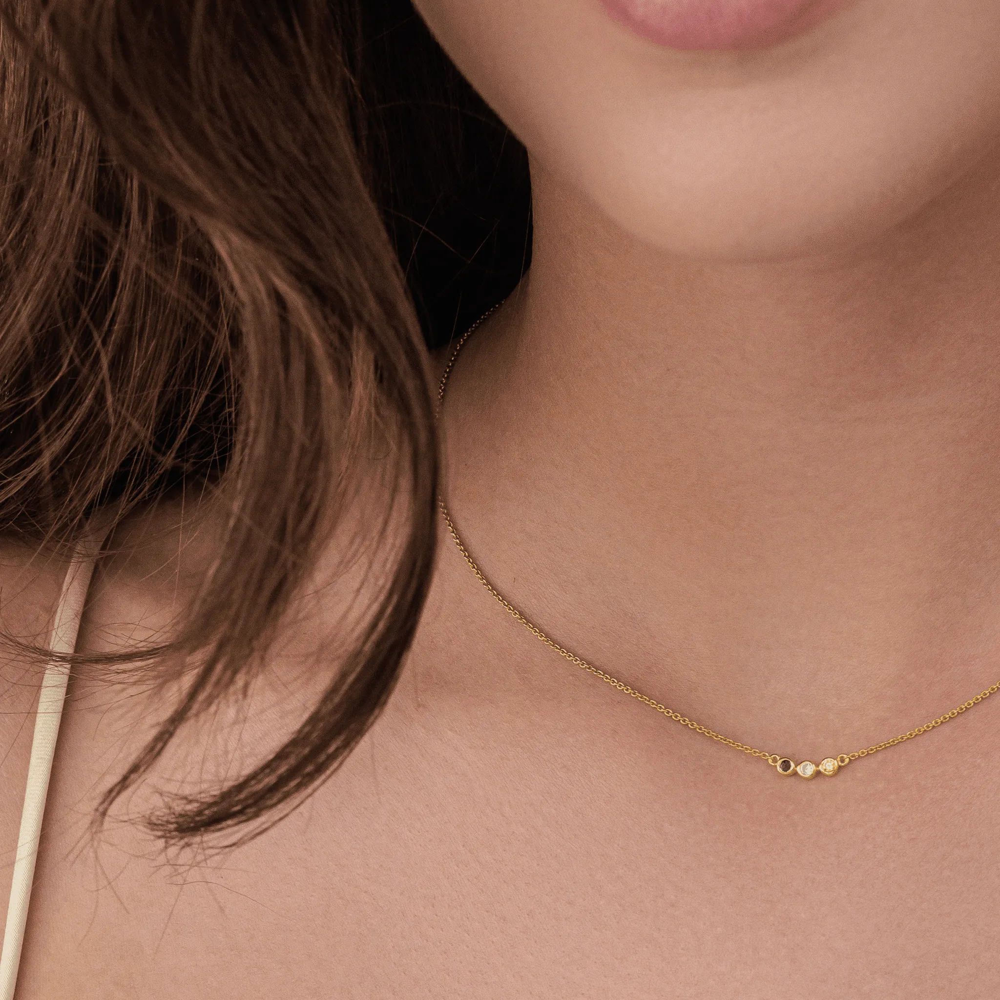 Bauble Birthstone Necklace - 14K Yellow Gold