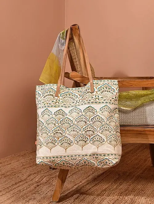 BENZ -  BLOCK PRINTED TOTE  BAG