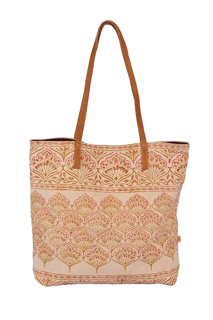 BENZ -  BLOCK PRINTED TOTE  BAG