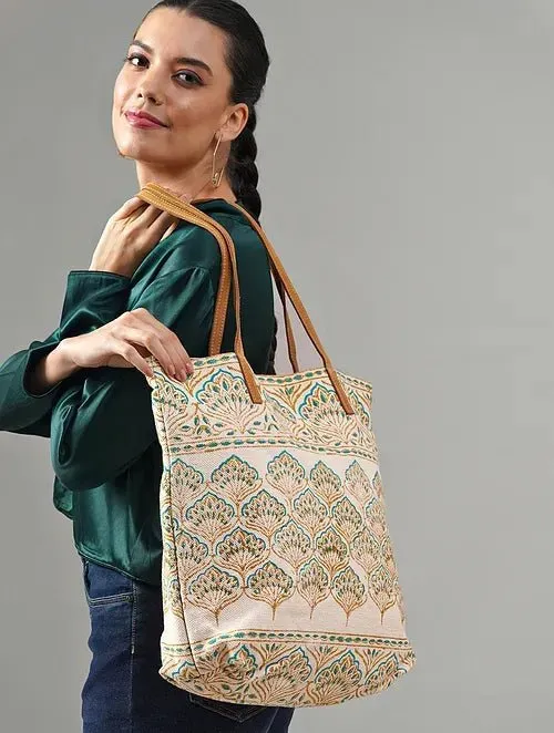 BENZ -  BLOCK PRINTED TOTE  BAG