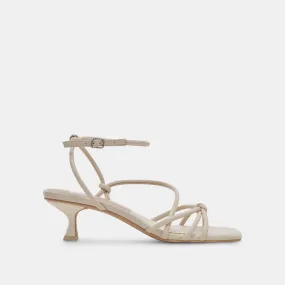 BEV HEELS IVORY LEATHER