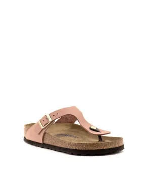 Birkenstock — Gizeh Nubuck Soft Footbed - Old Rose Regular Width