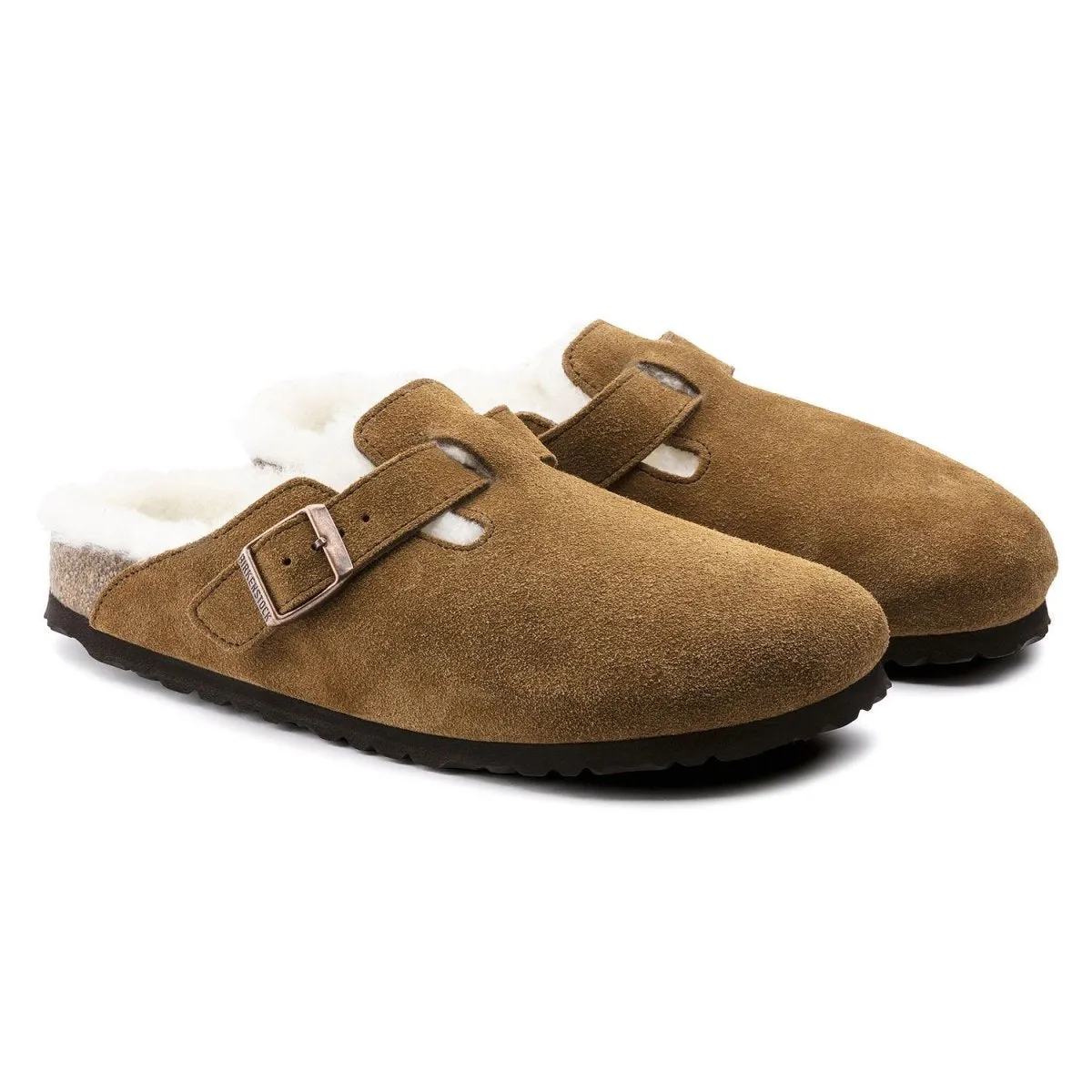 Birkenstock Men's Boston Shearling Mink Suede