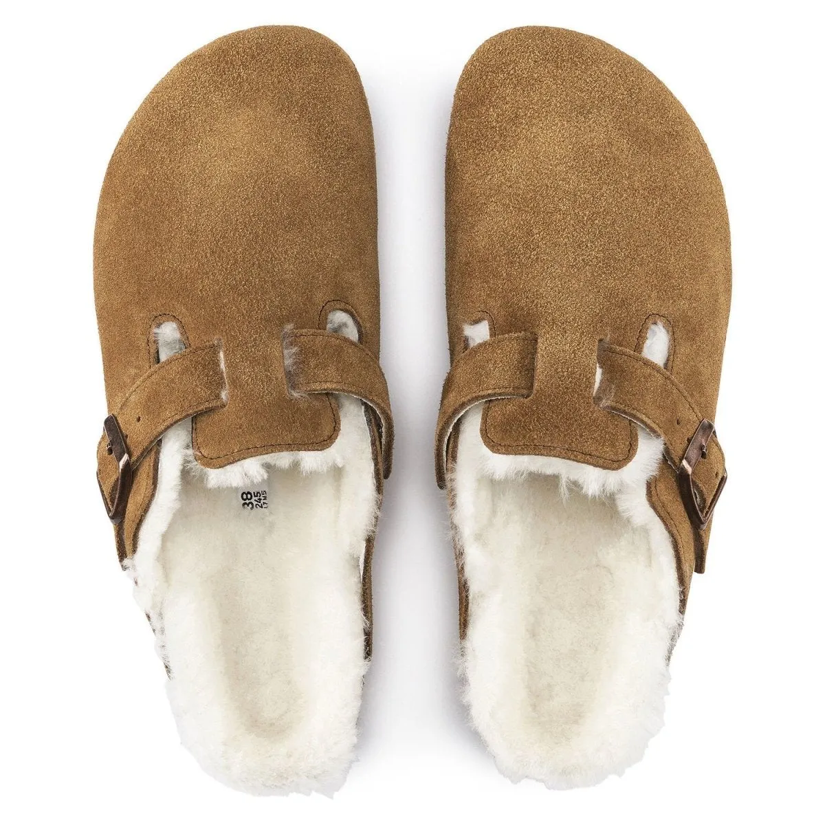 Birkenstock Men's Boston Shearling Mink Suede