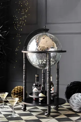 Black Disco Ball Drinks Trolley Cart