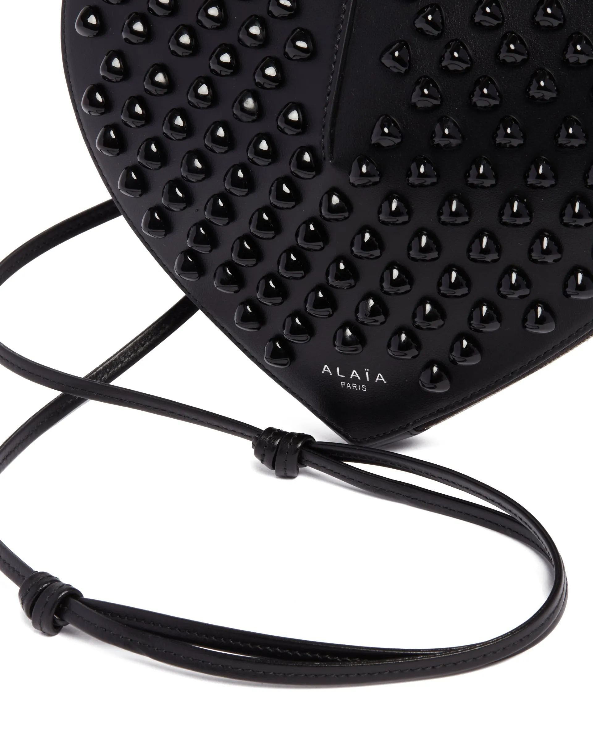 Black Leather Coeur Bag