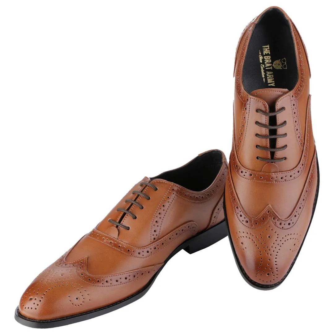 Blockley Tan Wingtip Brogue  Shoes