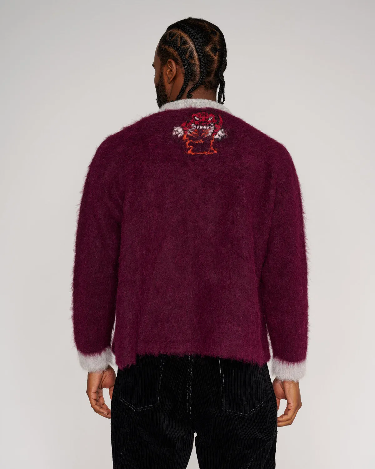 Brain Dead x NBA Toronto Raptors Alpaca Sweater - Purple