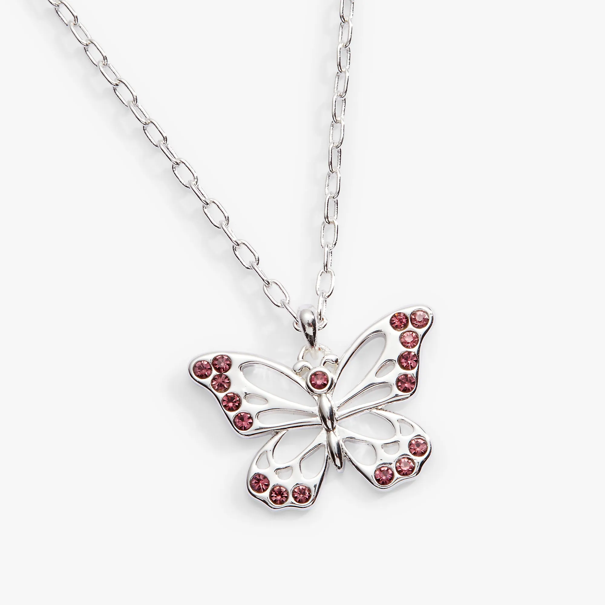 Butterfly and Crystal Necklace