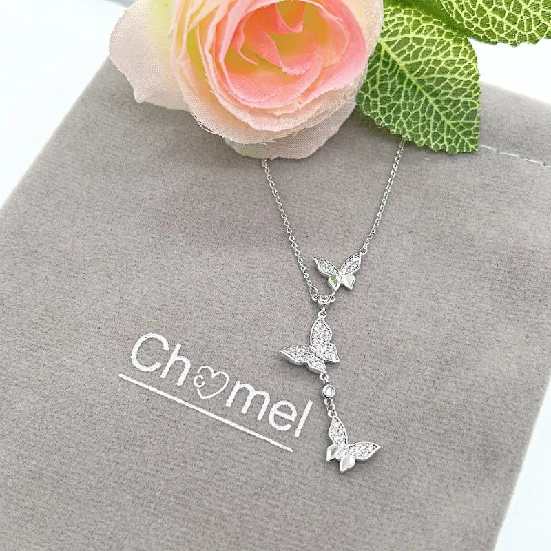 Butterfly Cubic Zirconia  Necklace