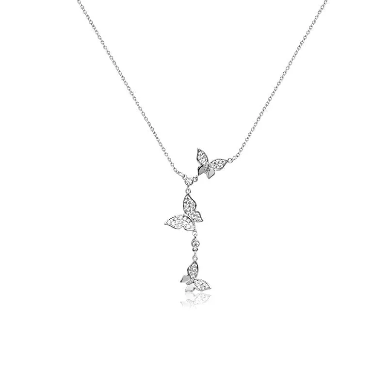 Butterfly Cubic Zirconia  Necklace