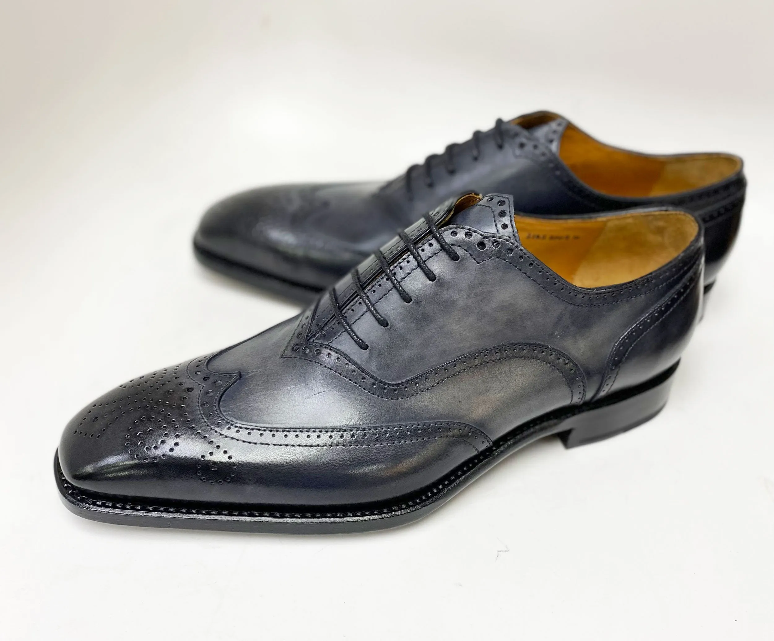 Calfskin "Luke" Wingtip Oxford Grey