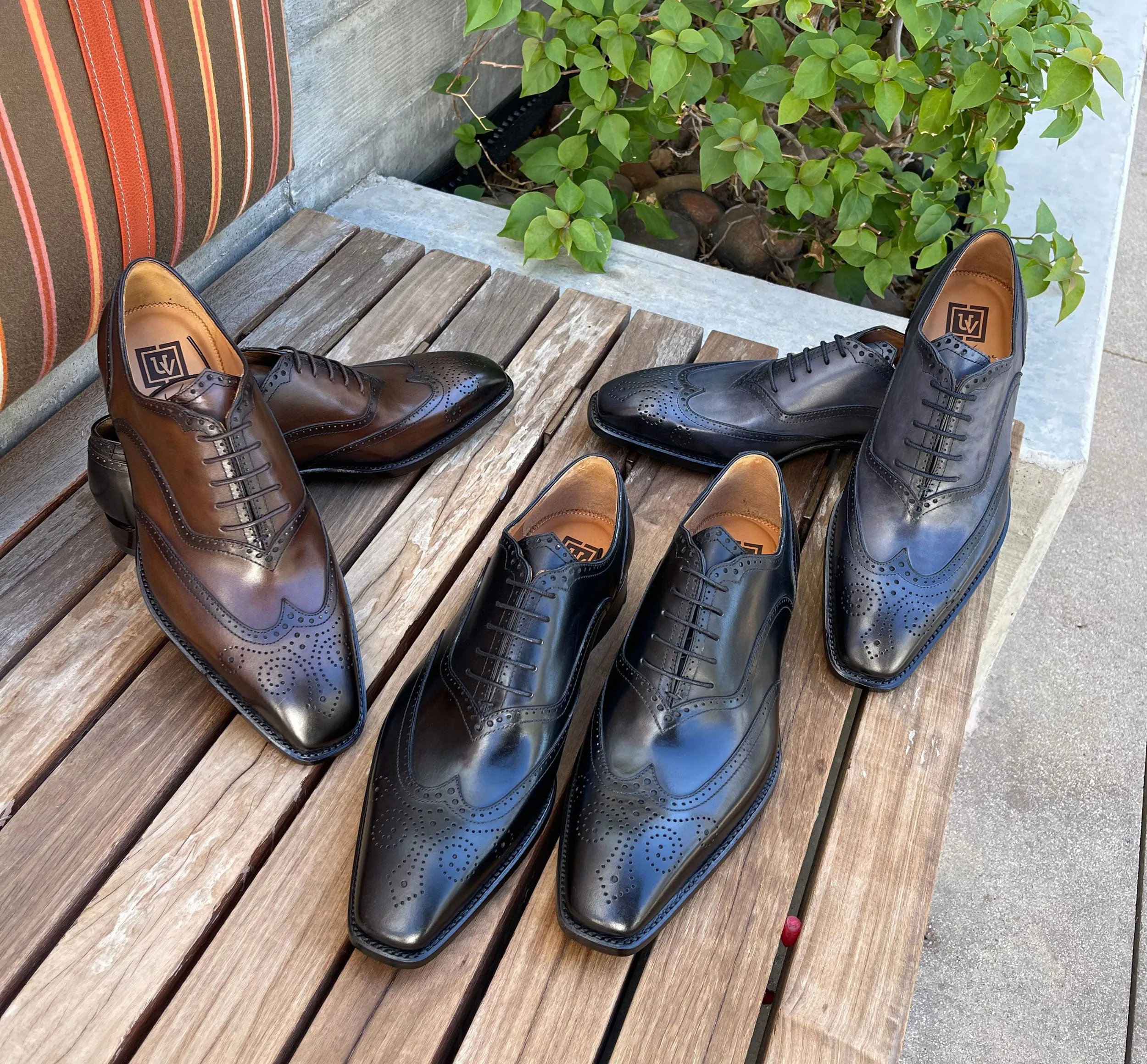 Calfskin "Luke" Wingtip Oxford Grey