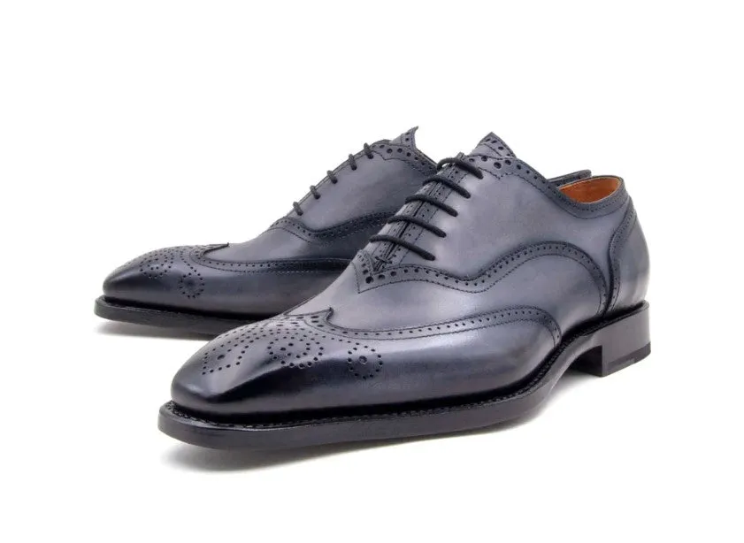 Calfskin "Luke" Wingtip Oxford Grey