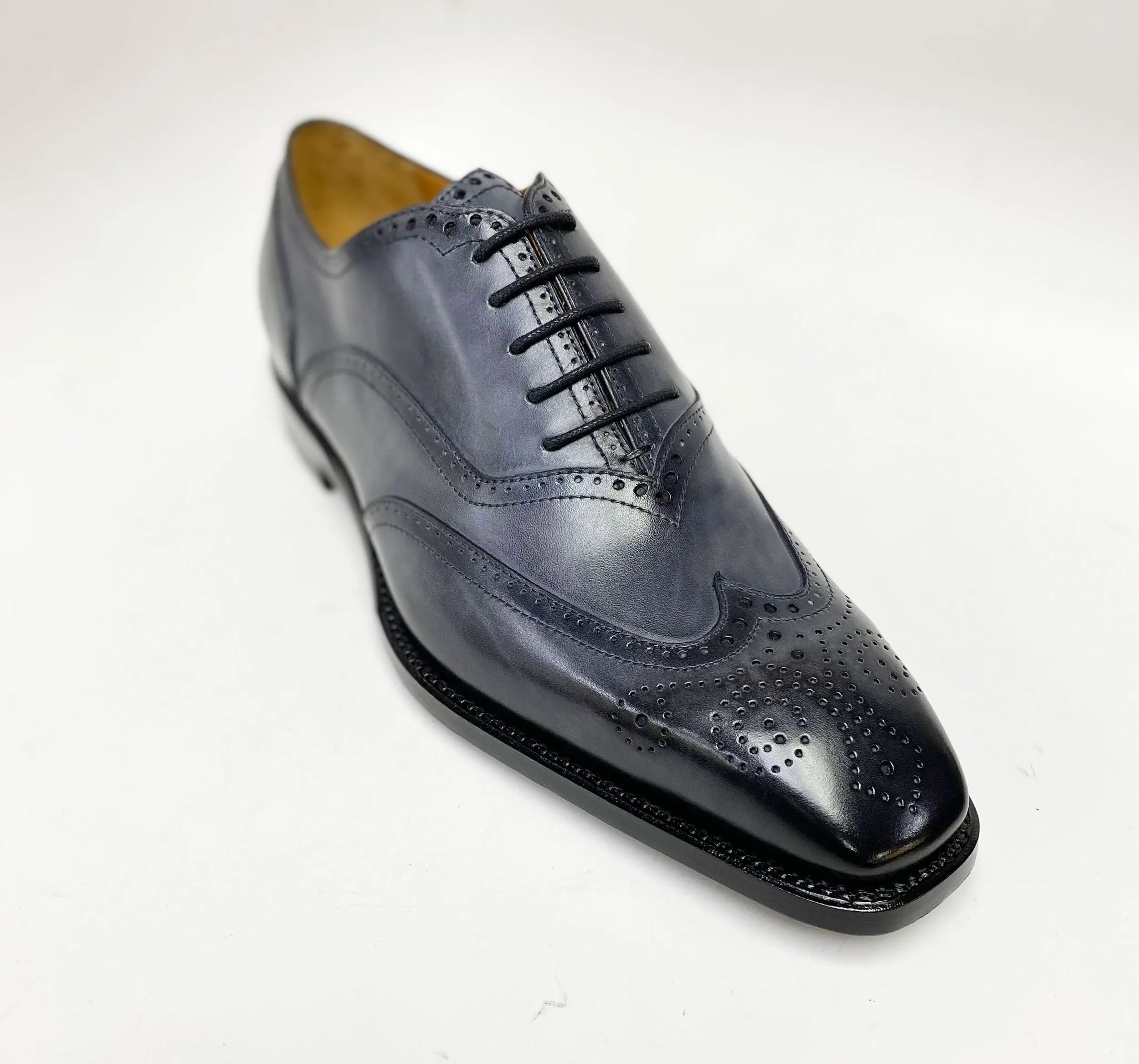 Calfskin "Luke" Wingtip Oxford Grey