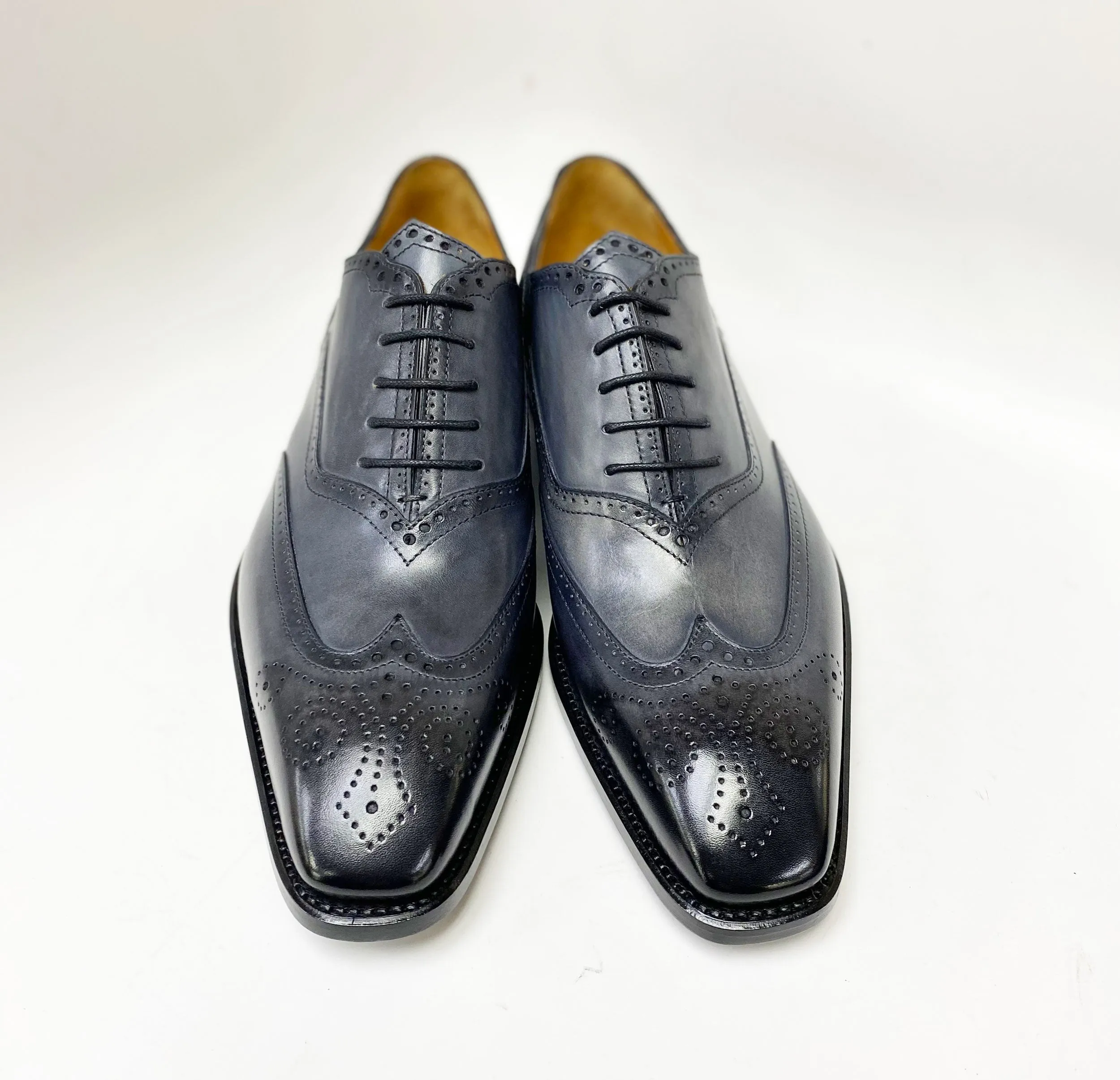 Calfskin "Luke" Wingtip Oxford Grey