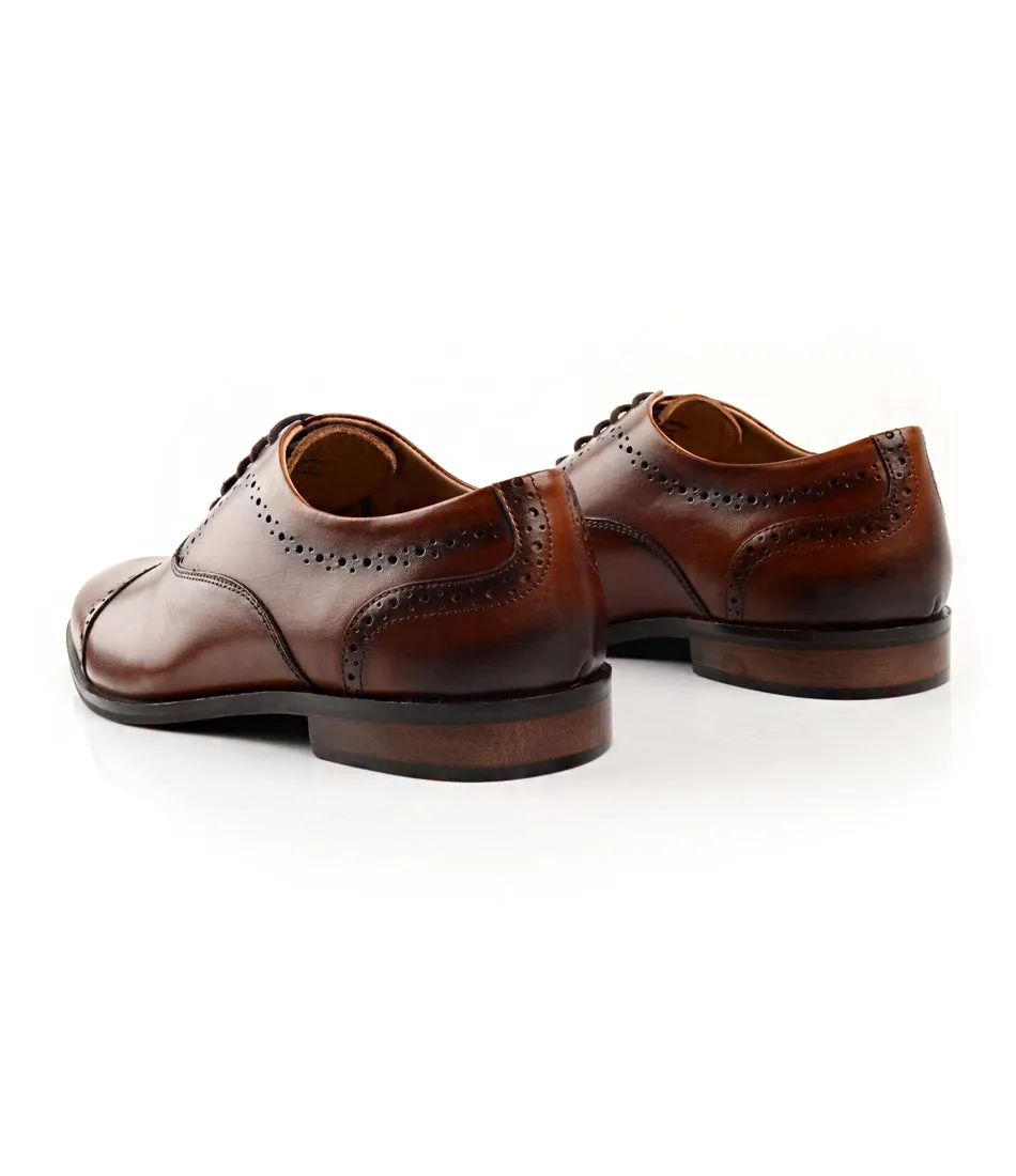 Cap Toe Oxfords - Cognac