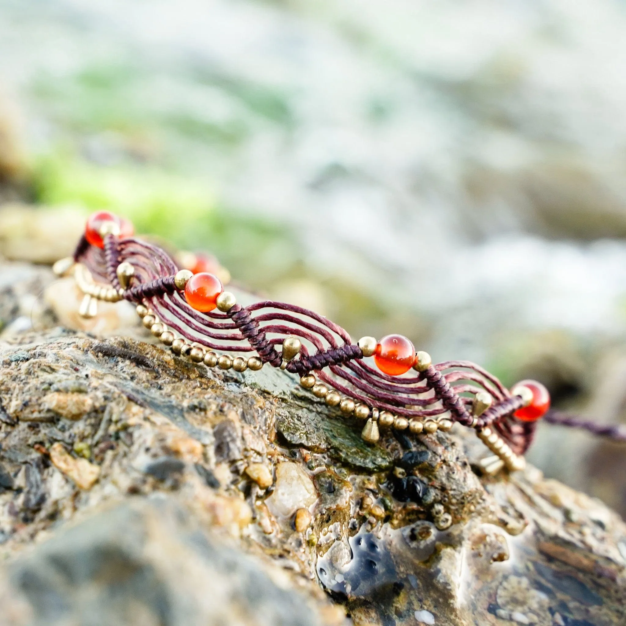 Carnelian Sunset Anklet