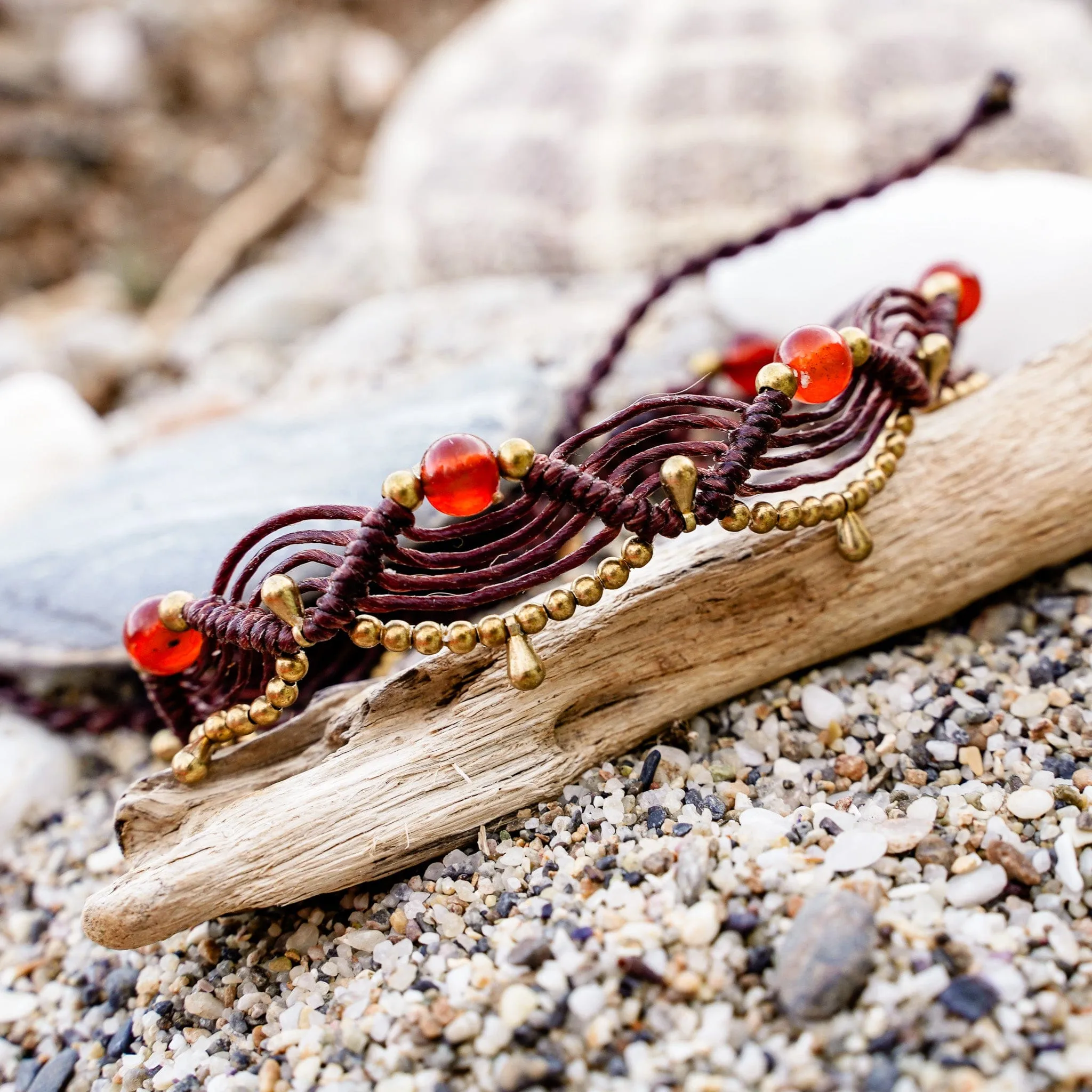 Carnelian Sunset Anklet