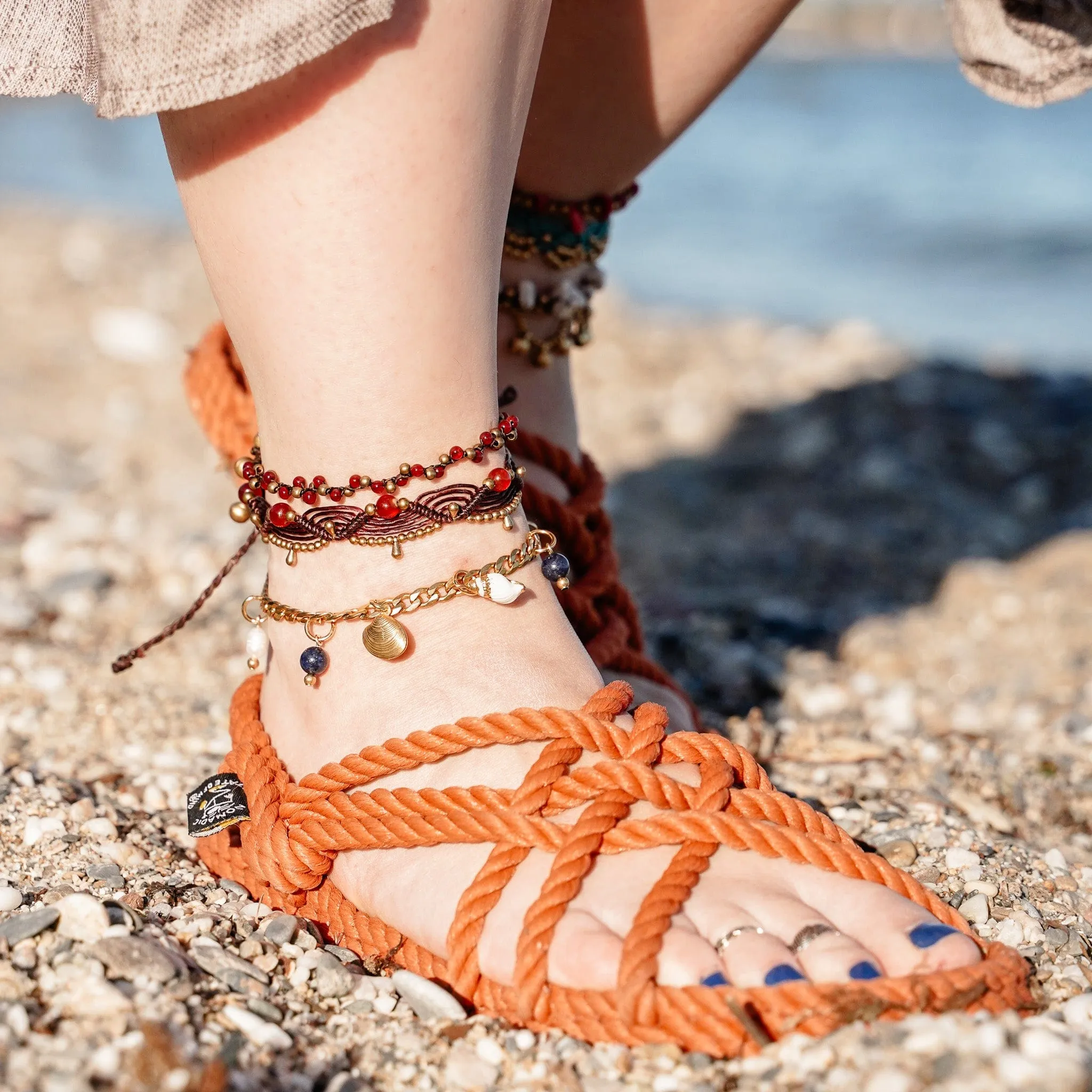 Carnelian Sunset Anklet