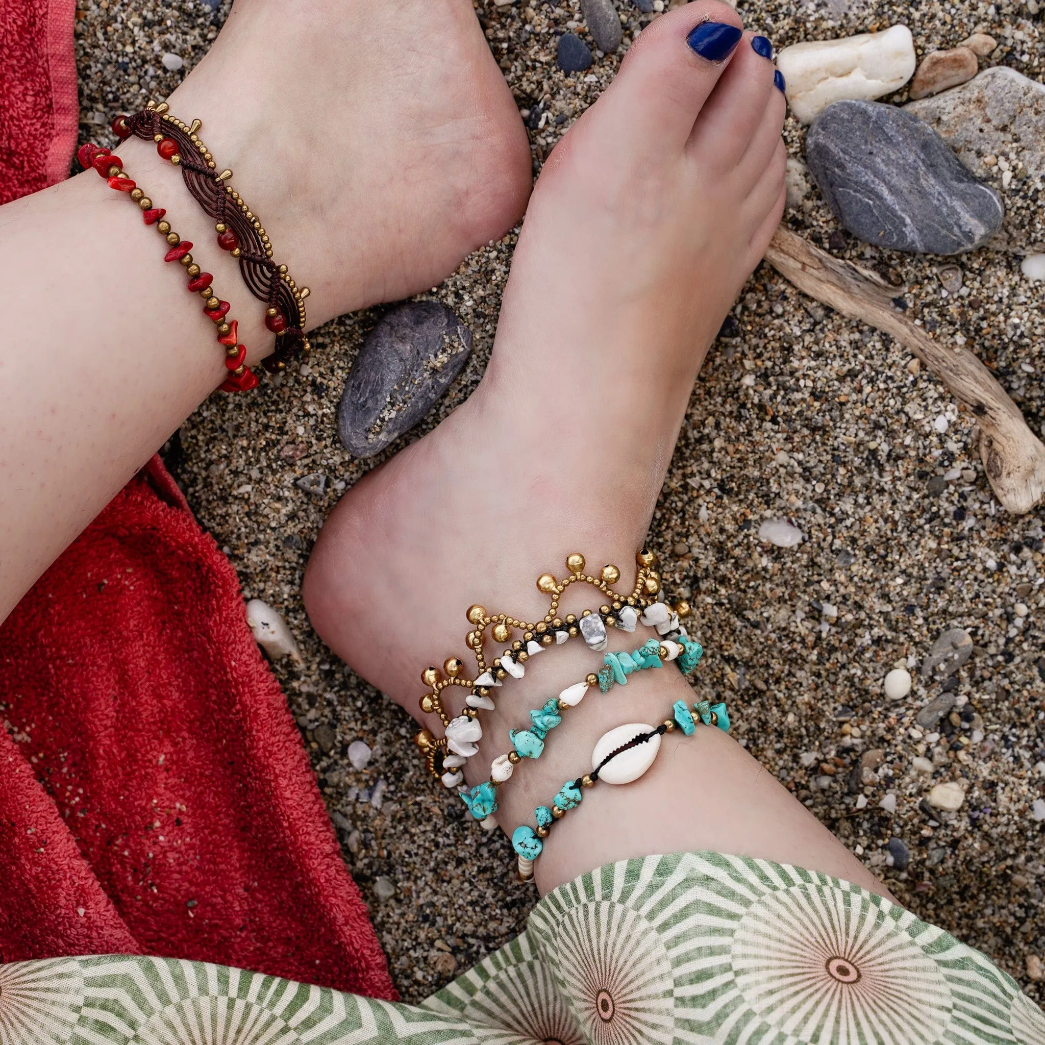 Carnelian Sunset Anklet