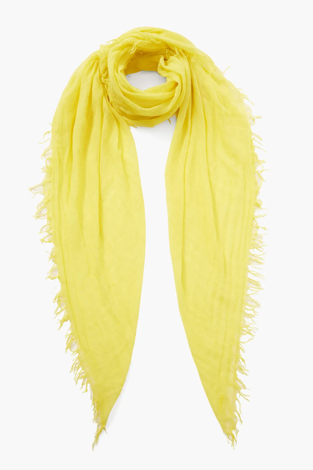 Cashmere and Silk Scarf Lemon