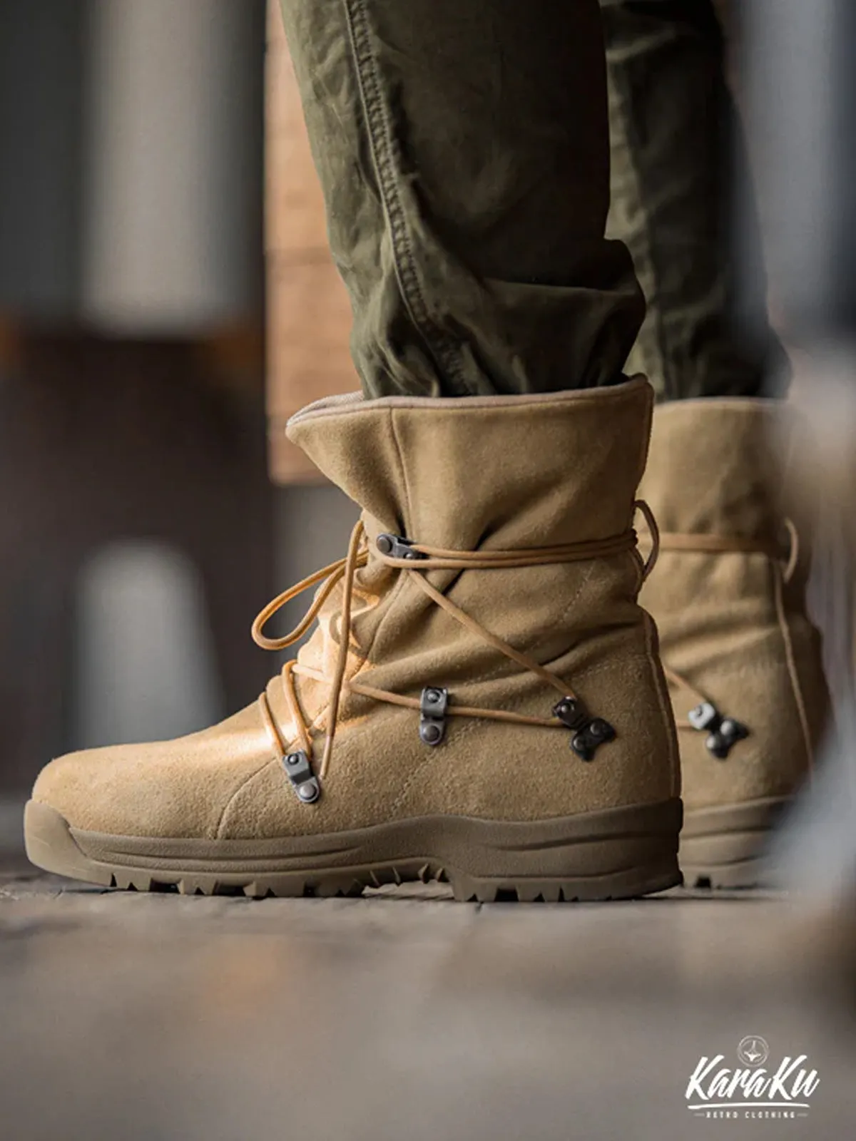 Casual Outdoor High-Top Suede Desert Boots