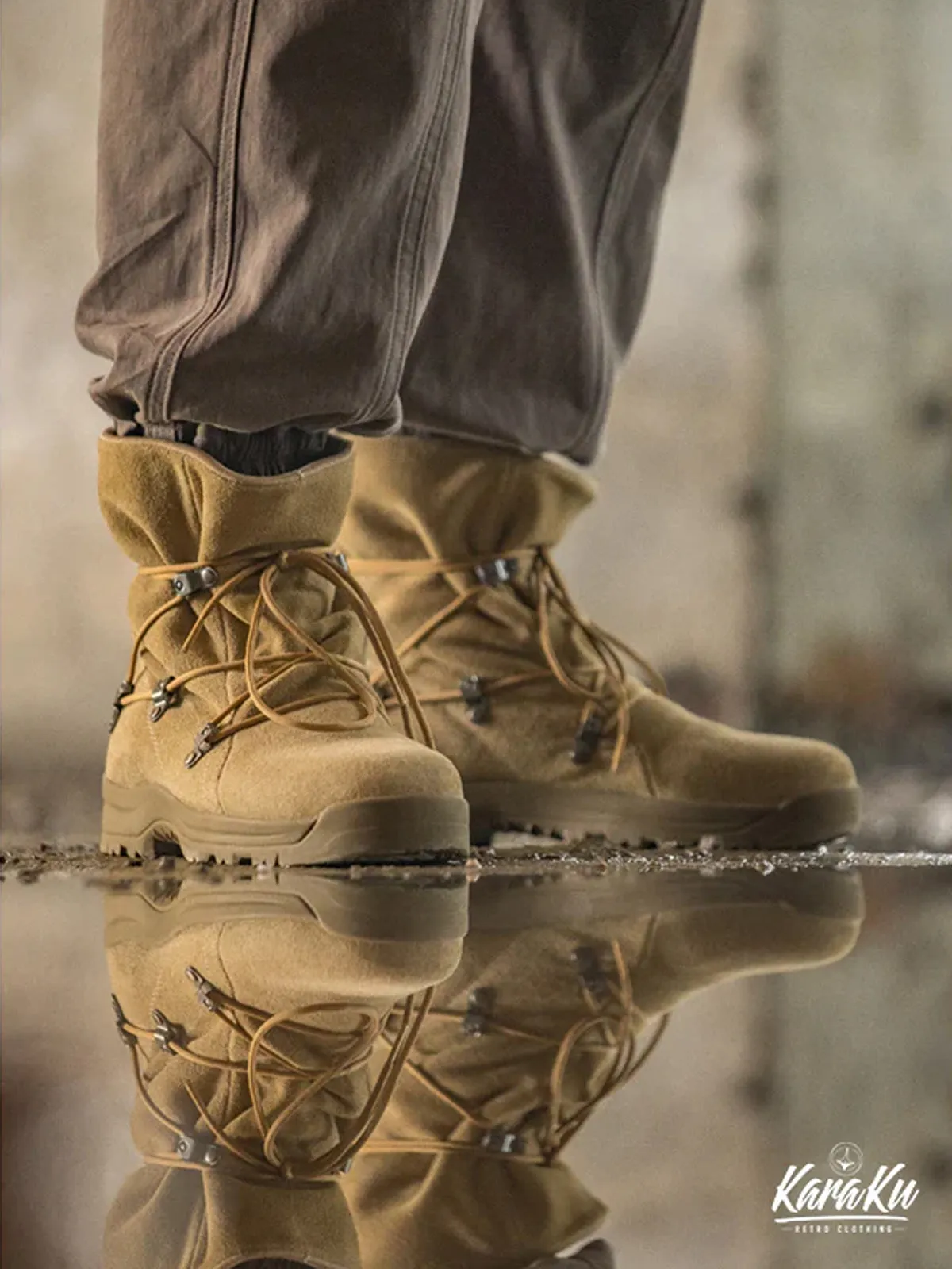 Casual Outdoor High-Top Suede Desert Boots