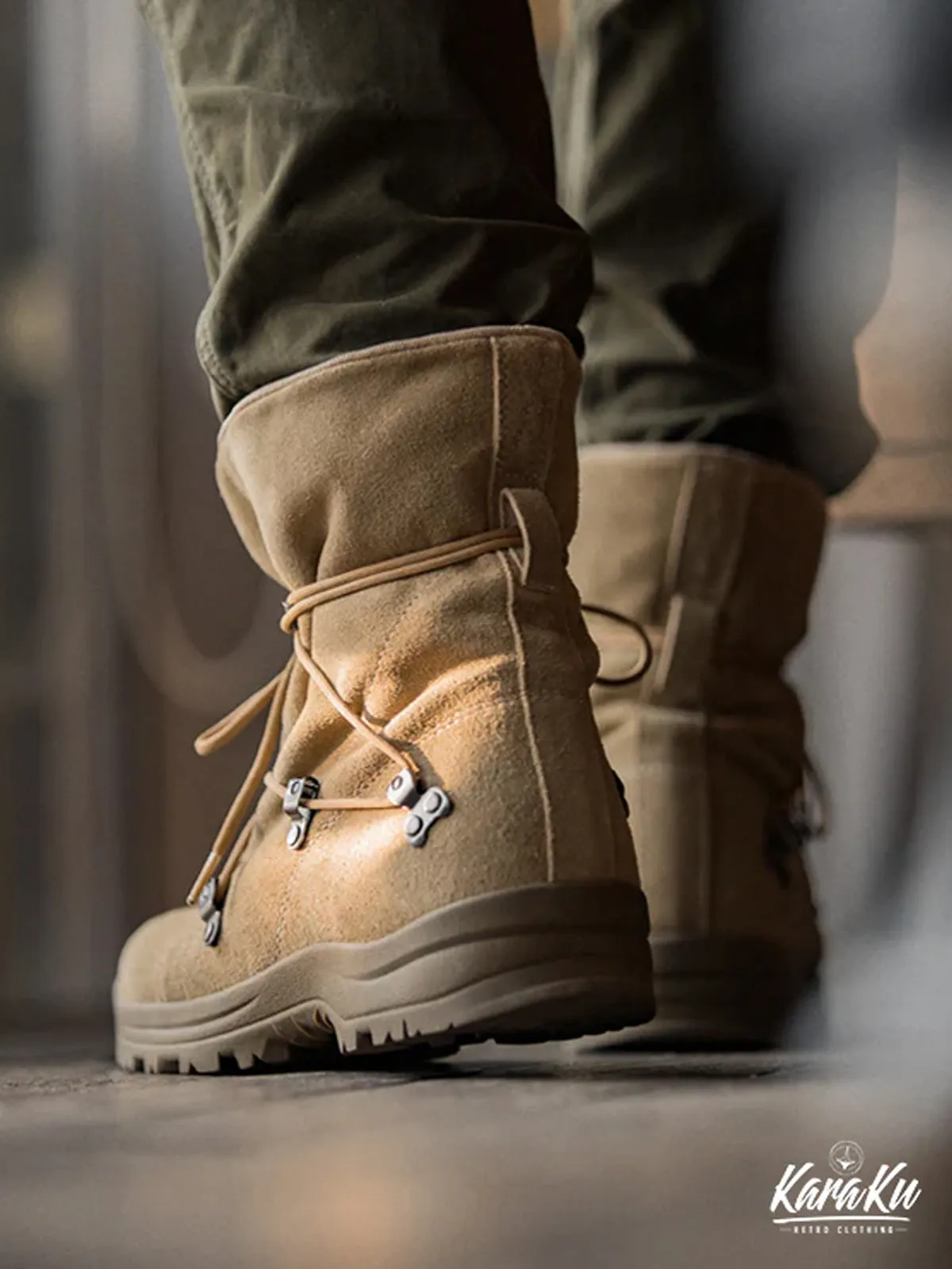 Casual Outdoor High-Top Suede Desert Boots