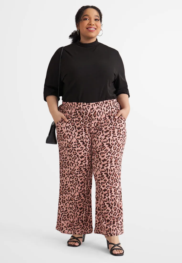 Cecilia Fun Printed Soft Ribbed Pants