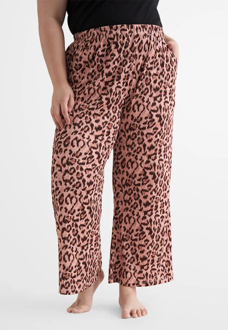 Cecilia Fun Printed Soft Ribbed Pants