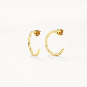 Citrine November Birthstone Hook Earrings in 10k Gold