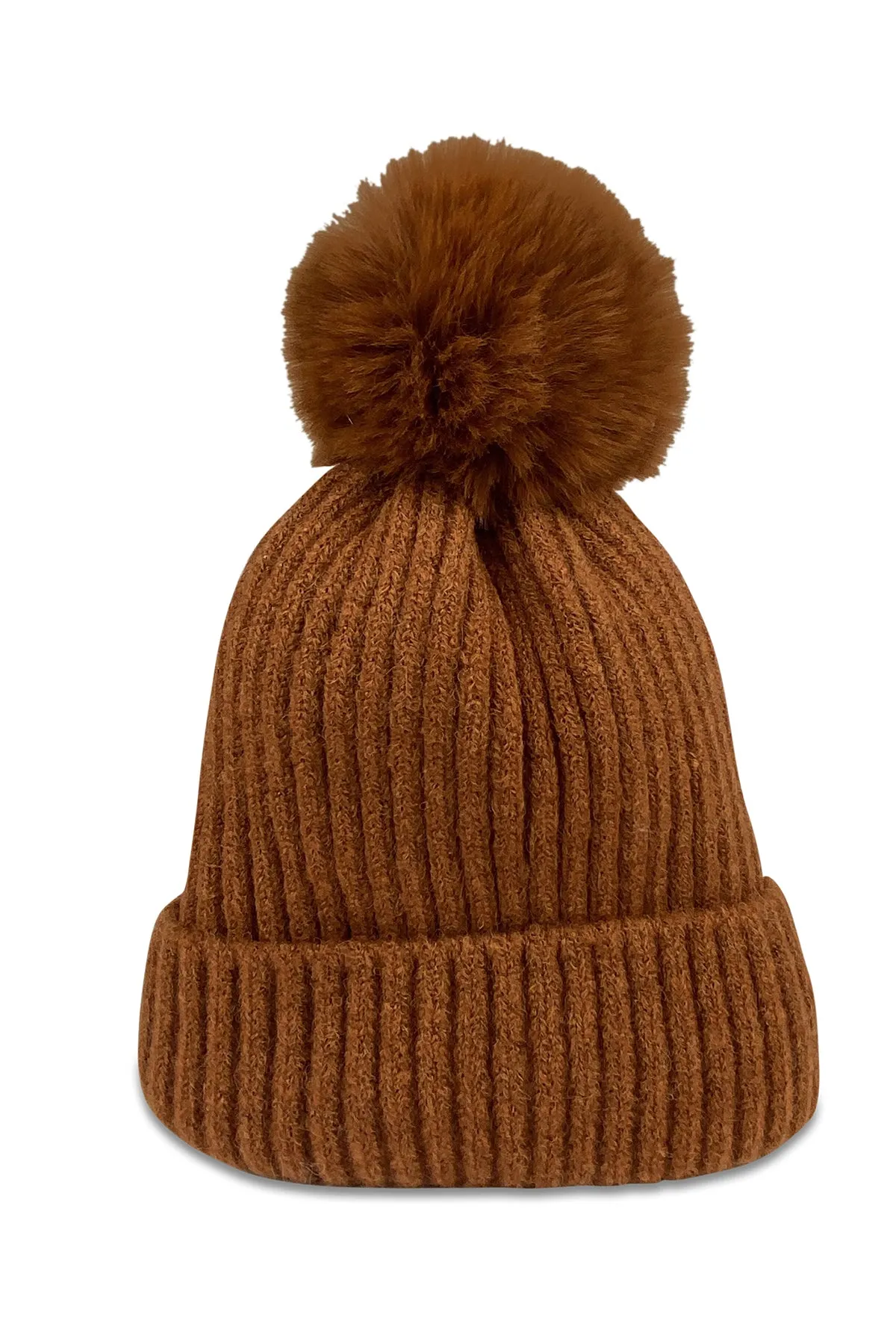 CITY BEANIE WITH FAUX POM